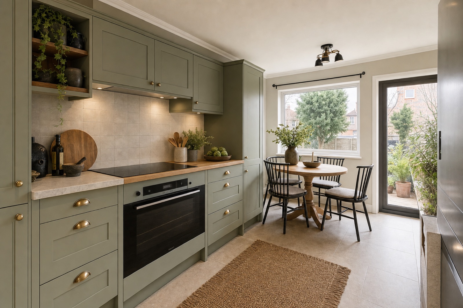 The same kitchen designed in a fitter’s own house style, learned from photographs of their finished work.